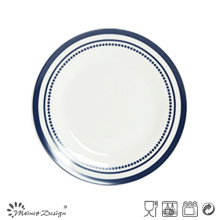 Prato de jantar de porcelana de 26,5 cm com design de estilo Pop Decal
